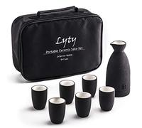Sake Set and Cups - w/Keep Sake Storage Gift Box, Traditional Porcelain Japanese Pottery Saki Drink Set Kit, 7-Piece Include 1 Sake Bottle 6 Cups