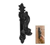 SaKeGa Black Powder Coated Embellished Front Door Artisan Made Antique Knocker