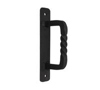 SaKeGa Mystic Colonial Rustic Twisted 5 Inch Barn Door Handle Pull Heavy Duty Wrought Iron Black Door Handles for Sliding Barn Doors, Wooden Gates, Garage Doors, Sheds & Furniture