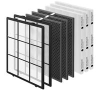 SAKEGDY 116130 Replacement Filter H fit for Winix 5500-2 Air Cleaner Purifier and Winix AM80, Package contain 2 Washable Pre-Filter+3 HEPA Filter+3 Activated Carbon Filter Combo Pack