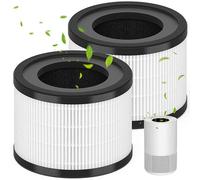 SAKEGDY AP-S0610L True HEPA Filter Compatible with MOOKA AP-S0610L Air Cleaner Purifier Filter, 3-in-1 H13 True HEPA Air Filter , 2 Pack
