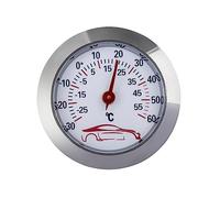 SAKEIOU Mini Car Thermometer -30 to 60℃ Embedded Temperature Testing Gauge Meter Indicator 43mm Round Dial- Analog Temp Thermometer As The Picture Shows