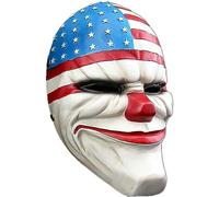 SAKEMA Payday 2 Mask, Dallas/Wolf/Chains/Hoxton Cosplay Mask Halloween Masquerade Party Prop 8.1 (Color : Dallas)