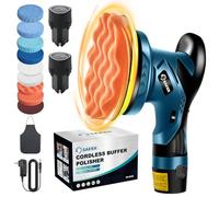 Saker Cordless Car Buffer Polisher - 6 Inch Portable Polishing Waxer Machine Kit for Car Detailing, with 2PCS 12V 2000mAh Battery, Extra 10 PCS Attachments