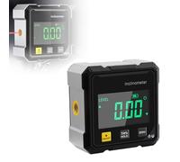 Saker Digital Angle Finder Protractor Tool - 4×90° High Accuracy Inclinometer with LED Display - 4-Side Magnetic Angle Gauge, USB Rechargeable Level Tool for Carpentry(1)