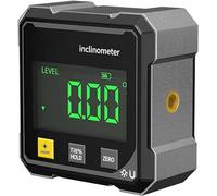 Saker Digital Laser Angle Finder Protractor Tool, 4-Side Magnetic Digital Angle Gauge, Cube Inclinometer, Woodworking Measuring Tools with Large LED Display, Magnetic Base, USB Rechargeable