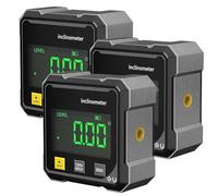 Saker Digital Laser Angle Finder Protractor Tool,Magnetic Angle Gauge Finder with 4-Sided Magnetic Base,4×90° High Accuracy Measuring Tool with Large LED Display,Level Box for Hanging(3pcs)