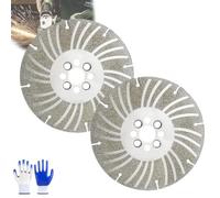 Saker Durable Diamond Angle Grinding Wheel,Heavy Duty 4.5" Cut-Off Grinding Wheel - Electroplated Diamond Coating - for Metal,Tile,Concrete,Stone Cutting & Grindings,Strength(2pcs,11.5cm)