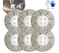 Saker Durable Diamond Angle Grinding Wheel,Heavy Duty 4.5" Cut-Off Grinding Wheel - Electroplated Diamond Coating - for Metal,Tile,Concrete,Stone Cutting & Grindings,Strength(6pcs,15cm)