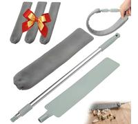 Saker Plus Flat Duster, Saker Plus Retractable Gap Dust Cleaning Artifact with 3 Microfiber Dusting Cloths with Bendable & Removable Head, Reusable Washable Dusting Wand for Home, Ceiling, Blinds