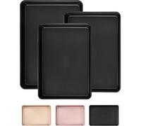 Saker Professional Nonstick Baking Sheet Pan Set, Heavy Duty Carbon Steel Cookie Pans for Baking, Roasting, Cooking, Even Heating (02)