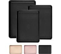 Saker Professional Nonstick Baking Sheet Pan Set, Heavy Duty Carbon Steel Cookie Pans for Baking, Roasting, Cooking, Even Heating.Three Models, Suitable for Various Scenarios