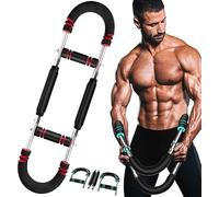 Saker Twister Arm Trainer, 40-100lb Adjustable Chest Workout Equipment, Sakerplus Arm Trainer, Shaker Twister Arm Trainer, Portable Power Twister Bar, Detachable Design Fitness Anywhere (Red)