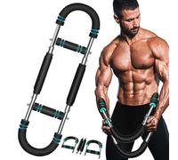Saker Twister Arm Trainer, 40-100lb Adjustable Chest Workout Equipment, Sakerplus Arm Trainer, Shaker Twister Arm Trainer, Portable Power Twister Bar, Detachable Design Fitness Anywhere (Blue)