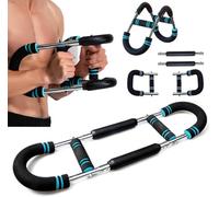 Saker Twister Arm Trainer, Adjustable Forearm Strengthener, Arm Exercise Equipment, Chest Workout Equipment, Portable Spring Resistance for Home Workout Equipment(A-blue-20-30-40kg)