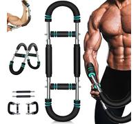 Saker Twister Arm Trainer, Power Twist Arm Trainer, Adjustable Forearm Strengthener, Arm Exercise Equipment, Chest Workout Equipment, Portable Spring Resistance for Home Workout (80-110lb)