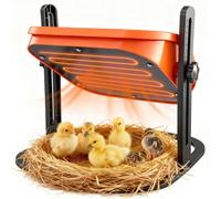 SAKERNEO Chick Brooder Heating Plate, Upgraded 50W Heater with 3-Level Temp, Adjustable Height & Angle Roof for Easy Cleaning, 10"x10" Chicken Coop Heater for 15 Baby Chicks Duck