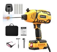 SakerNeo Compact Handheld Welding Machine 110V IGBT Inverter, 20-120A Adjustable with 5-Step Dial, Lightweight Portable Welder for Electrodes 3/32 to 1/8 Inch - Ideal for DIY, Home Repair (Yellow)