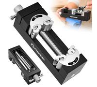 SakerNeo Fractal Mini Vise, Self-Adjusting Drill Press Bench Vise, CNC-Machined Aluminum Alloy Jaw Clamp for Irregular Shapes on Home Improvement,Workbench, DIY, Woodworking Projects (Black)