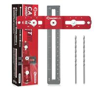 SakerPlus Cabinet Hardware Jig,Adjustable Cabinet Handle Template Tool for Knobs,Handles and Pulls,Straight Alignment Holes Drill Guide Self Centering Punch Locator for Drawer Cabinet Installation