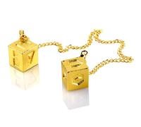 Sakerr Han Solo Lucky Charm Han Solo Dice Stainless Steel Gold Plated Han Solo Lucky Dice Lucky Bracelet Jewelry Lucky Dice Bracelet Car Accessories for Decoration Car Rearview Mirror