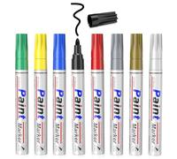 SAKEYR Paint Pens Paint Markers, 8 Coloured Permanent Marker Pens, Never Fade, Oil-Based Waterproof Paint Marker pen for Rock Painting Wood Fabric, Glass Metal Ceramic, Plastic Tyre Paper