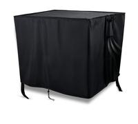 Saking Fire Pit Cover 28 Inch, Waterproof Heavy Duty 600D Square Firepit Covers Gas Fireplace Fire Pit Table Cover for Propane Fire Pit - 28 x 28 x 25 Inch (Black)