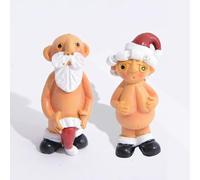 SAKIUNI Naughty Santa Tree Hanging Christmas Ornaments Funny Xmas Party Decor Secret Santa Gift 8 cm
