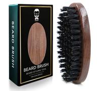 Sakkal Boar Bristle Beard Brush for Men - Natural & Anti-Static - Compact Wooden Brush for Soft & Well-Groomed Beards - Grooms, Detangles & Exfoliates - Travel-Friendly