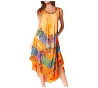 Sakkas 10SE Tasanee Caftan Tank Dress/Cover Up - Orange - OS