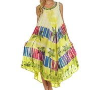Sakkas 10SE Tasanee Caftan Tank Dress/Cover Up - Yellow - One Size