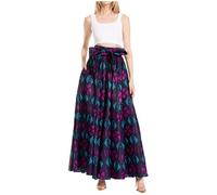 Sakkas 16317-2 - Asma Second Convertible Traditional Wax Print Adjustable Strap Maxi Skirt - 238 - OS