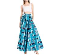 Sakkas 16317-2 - Asma Second Convertible Traditional Wax Print Adjustable Strap Maxi Skirt - 240 - OS