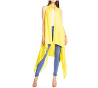 Sakkas 174523 - Ivana Women's Oversized Draped Open Front Sleeveless Cardigan in Tie Dye - P-Yellow - OS