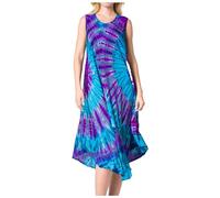 Sakkas 19253 - Neja Women's Casual Maxi Summer Sleeveless Loose Fit Tie Dye Tank Dress - 17009-C5 - OS