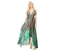 Sakkas 2021 - Lizi 2 Women's Maxi High-Low Halter Handkerchief Dress Beach Party Vacation - 484 - OS