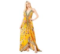 Sakkas 2021 - Lizi 2 Women's Maxi High-Low Halter Handkerchief Dress Beach Party Vacation - 517 - OS