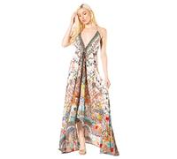 Sakkas 2021 - Lizi 2 Women's Maxi High-Low Halter Handkerchief Dress Beach Party Vacation - 531 - OS