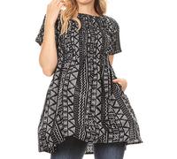 Sakkas 2160 - IFE Wax African Ankara Colorful Cocktail Short Dress Off-Shoulder w/Pockets - 29-Multi - OS