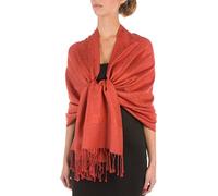 Sakkas 70" x 28" Paisley Self-Design Shawl/Wrap/Stole - Orange