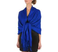 Sakkas 70 x 28 Paisley Self-Design Shawl/Wrap/Stole - Royal Blue(Size: One Size)