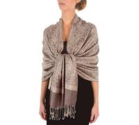 Sakkas 70 x 28 Paisley Self-Design Shawl/Wrap / Stole - Sand(Size: One Size)