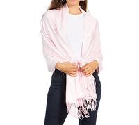 Sakkas 78" X 28" Rayon from Bamboo Soft Solid Pashmina Feel Shawl/Wrap/Stole - Bubblegum Pink