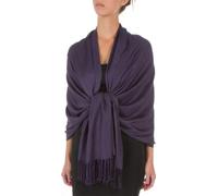 Sakkas 78" X 28" Rayon from Bamboo Soft Solid Pashmina Feel Shawl/Wrap/Stole - Eggplant