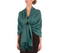 Sakkas 78" X 28" Rayon from Bamboo Soft Solid Pashmina Feel Shawl/Wrap/Stole - Sea Green