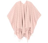 Sakkas Avi Women's Reversible Open Front Poncho Cardigan Ruana Cape Shawl W/Fringe