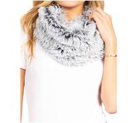 Sakkas CXGJ1533 - Abir Soft Furry Reversible Short Twist Wrap Around Infinity Scarf - 1-Black - OS