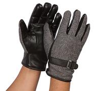 Sakkas GL172 - Enes Warm Fleece Lined Driving Gloves Vegan Minimal Commute Casual - 17110-light/gray - M/L