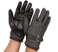 Sakkas GL172 - Enes Warm Fleece Lined Driving Gloves Vegan Minimal Commute Casual - 17110-medium/gray - XL/XXL