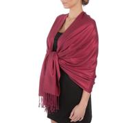 Sakkas Large Soft Silky Pashmina Shawl Wrap Scarf in Solid Colors - Burgandy